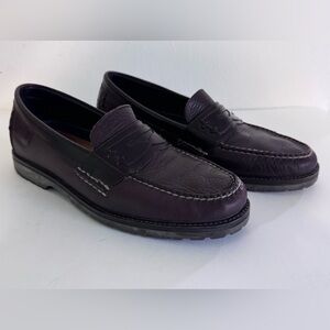 Men's Classic Dark Brown Leather Loafers by Duck’s Unlimited Size 10W